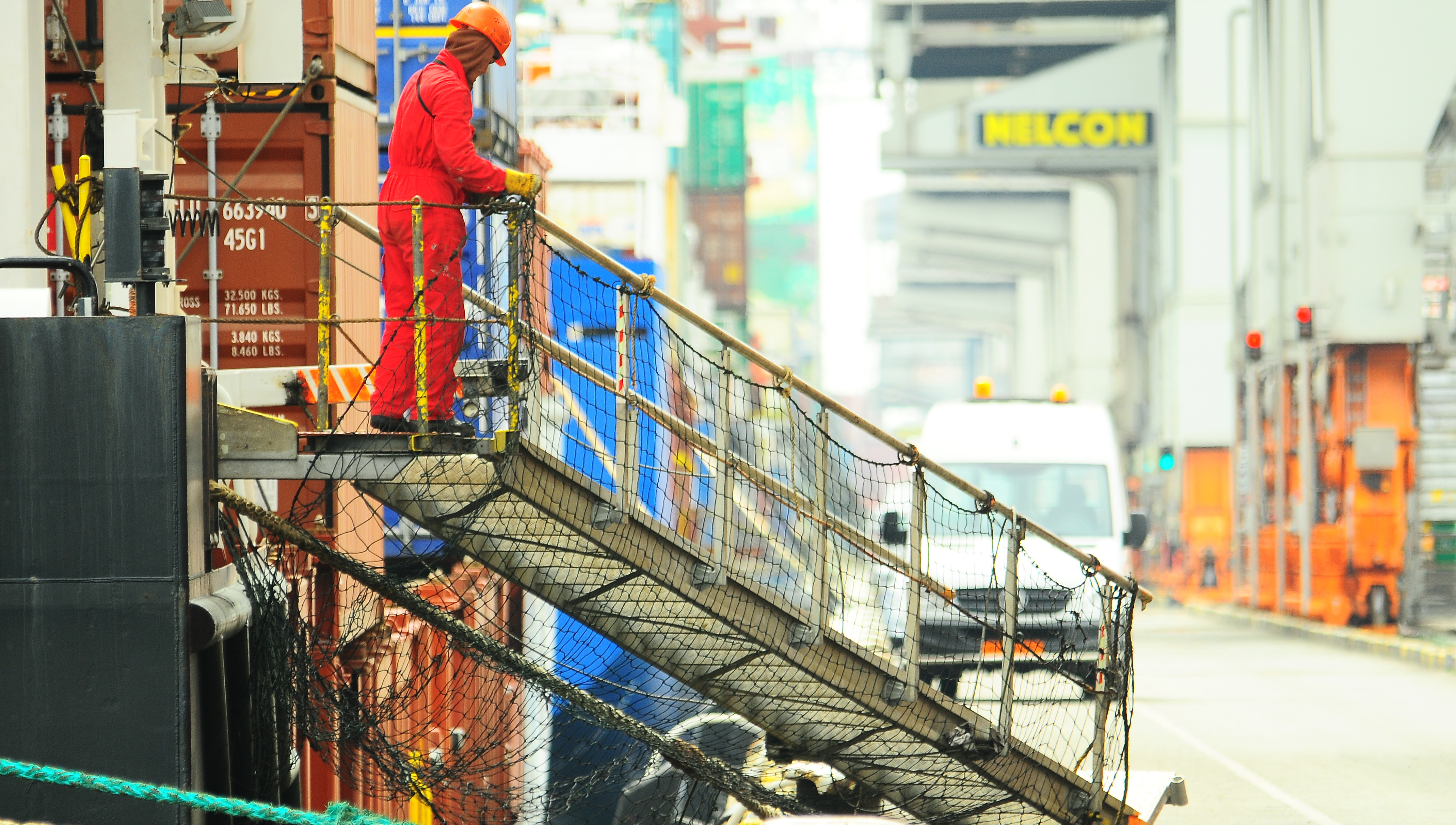 Containership crew at work: the social partner say a diverse range of onshore and onboard skills required to operate merchant vessels from the UK ports network must be protected from long term damage. Image: Danny Cornelissen Image:Containership crew at work: the social partner say a diverse range of onshore and onboard skills required to operate merchant vessels from the UK ports network must be protected from long term damage. Image: Danny Cornelissen