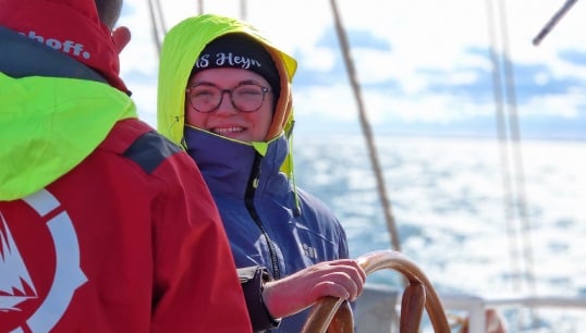 Idske Regtien gives some insights into the role of a Merchant Navy second officer. Image: courtesy of Idske Regtien Image:Idske Regtien gives some insights into the role of a Merchant Navy second officer. Image: courtesy of Idske Regtien