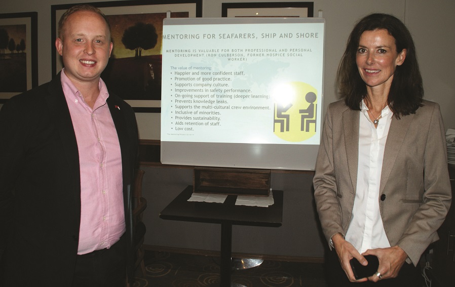 A mentoring for seafarers event underway at the UK branch conference with Danny McGowan (Nautilus) and guest speaker Kate Pike. Image:A mentoring for seafarers event underway at the UK branch conference with Danny McGowan (Nautilus) and guest speaker Kate Pike.