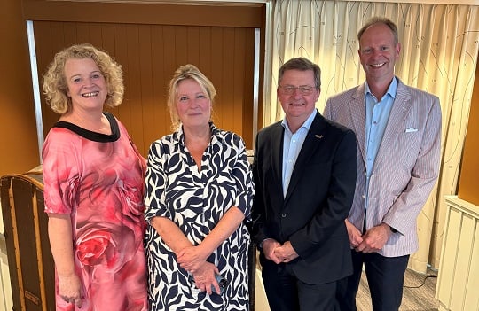Dutch member of Parliament Mariëtte Patijn, second from left, with Nautilus assistant general secretary Sascha Meijer, general secretary Mark Dickinson, and chair of Council Wilco van Hoboken. Source: Nautilus International Image:Dutch member of Parliament Mariëtte Patijn, second from left, with Nautilus assistant general secretary Sascha Meijer, general secretary Mark Dickinson, and chair of Council Wilco van Hoboken. Source: Nautilus International