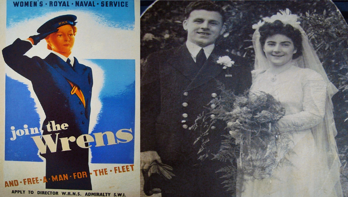 Imelda Jamieson with her husband George on their wedding day. As a former Wren during World War Two, and past Mariners' Park resident, she was remembered during the 75th D-Day commemorations. Image:Imelda Jamieson with her husband George on their wedding day. As a former Wren during World War Two, and past Mariners' Park resident, she was remembered during the 75th D-Day commemorations.