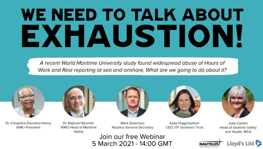 The webinar will focus on lessons learned from the World Maritime University report and what steps can be taken to improve the system Image:The webinar will focus on lessons learned from the World Maritime University report and what steps can be taken to improve the system