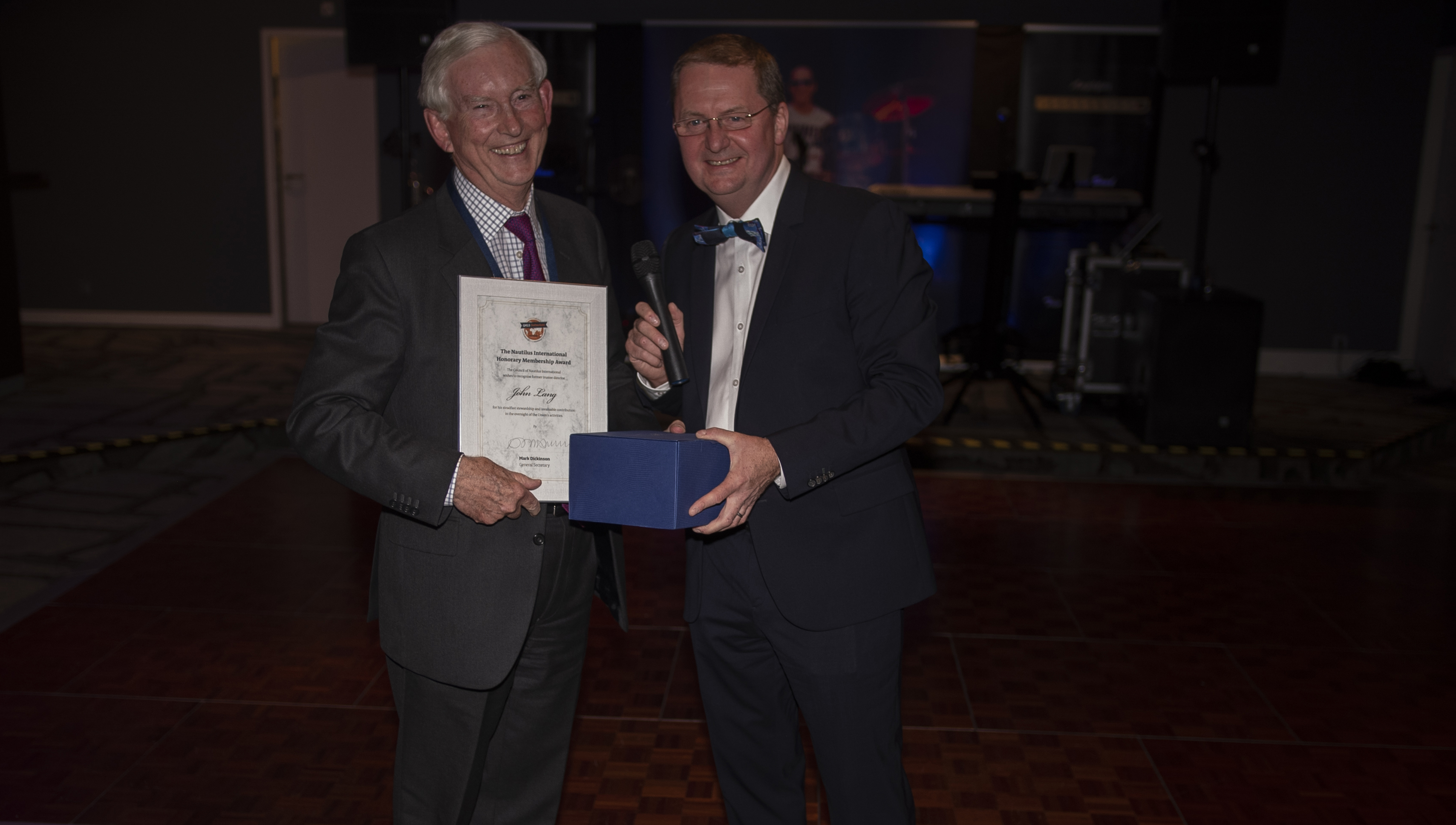 Former trustee director John Lang was awarded an honorary membership for his 16 years outstanding service for the Union. Image:Former trustee director John Lang was awarded an honorary membership for his 16 years outstanding service for the Union.