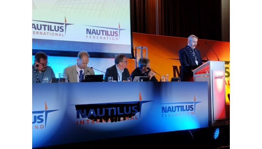 Nautilus member Allan Dickson proposed the motion on tackling the problem of companies 'flagging out' to avoid regulation. Image: Nautilus International Image:Nautilus member Allan Dickson proposed the motion on tackling the problem of companies 'flagging out' to avoid regulation. Image: Nautilus International