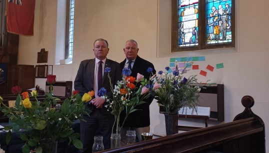 Nautilus head of industrial Micky Smyth (left) and former Nautilus Council member Phil Lees paying their respects on the 36th anniversary of the disaster. Image: Nautilus International
Image:Nautilus head of industrial Micky Smyth (left) and former Nautilus Council member Phil Lees paying their respects on the 36th anniversary of the disaster. Image: Nautilus International