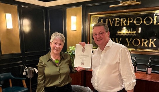 Lesley Mercer recognised for service as a Nautilus Trustee Director and lifelong commitment to the trade union movement Image:Lesley Mercer recognised for service as a Nautilus Trustee Director and lifelong commitment to the trade union movement