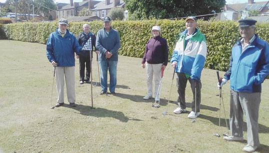 Mariners' Park return to live events with a short golf course, golfers pictured L-R: John McDavitt, Rob Keith, Tom Fearon, Angela Gatt, Alex Harrison, Tony Gatt. Image:Mariners' Park return to live events with a short golf course, golfers pictured L-R: John McDavitt, Rob Keith, Tom Fearon, Angela Gatt, Alex Harrison, Tony Gatt.