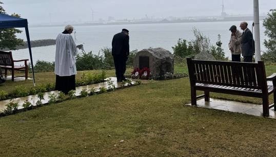 Richard Mitchell laid the wreath at the Atlantic Stone on behalf of Nautilus Mariners' Park residents for their annual Merchant Navy Day flag-raising service. All images: Nautilus International except where indicated. Image:Richard Mitchell laid the wreath at the Atlantic Stone on behalf of Nautilus Mariners' Park residents for their annual Merchant Navy Day flag-raising service. All images: Nautilus International except where indicated.