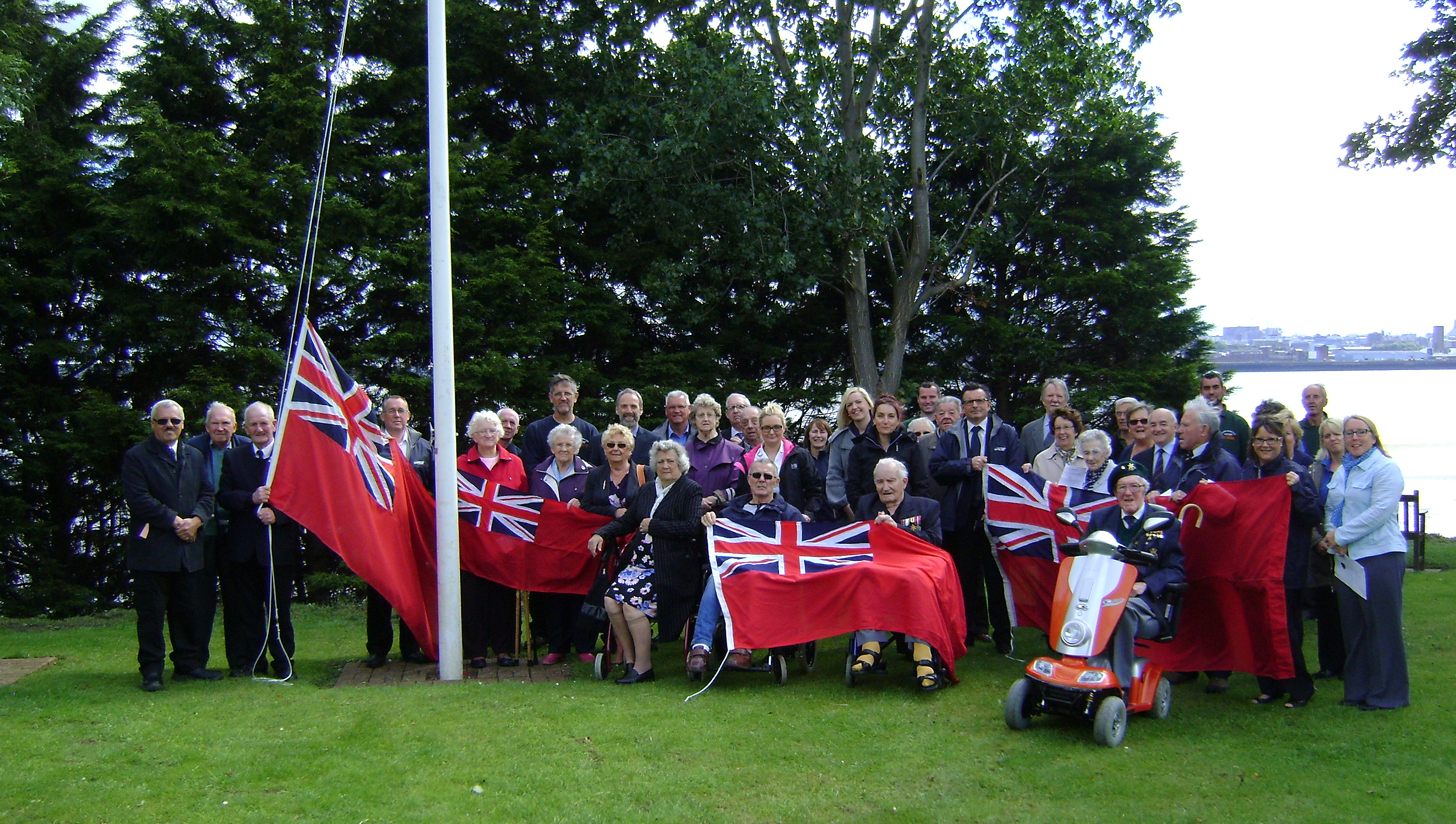 A previous Red Ensign flag-raising ceremony at Nautilus Mariners' Park. Image: Nautilus International Image:A previous Red Ensign flag-raising ceremony at Nautilus Mariners' Park. Image: Nautilus International