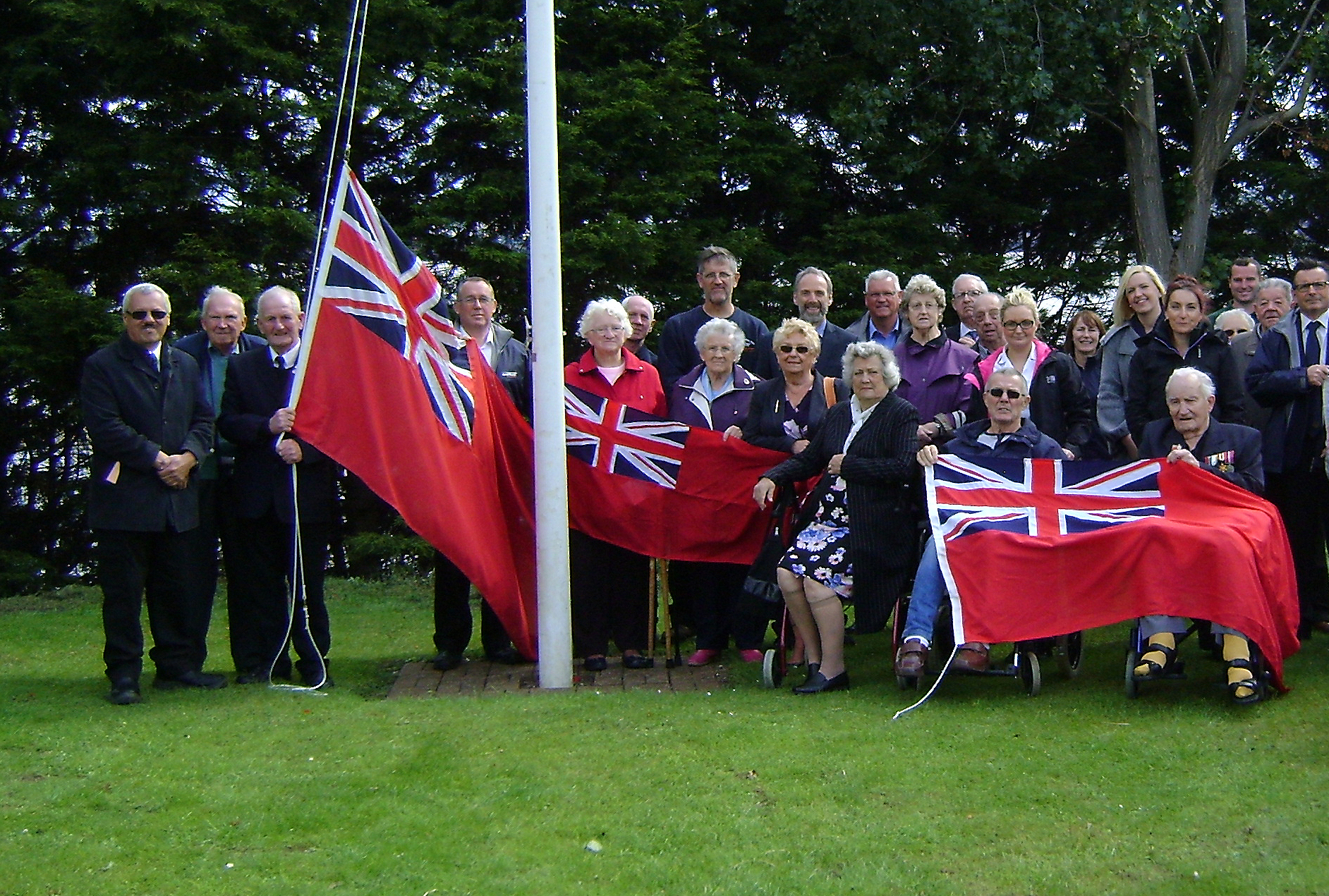 Nautilus merchant navy veterans and residents at Mariners' Park help hoist the Red Duster at a previous Merchant Navy Day Fly the Red Ensign ceremony. The Union traditionally flies the Red Ensign at its offices on Merchant Navy Day every year on 3 September. Image:Nautilus merchant navy veterans and residents at Mariners' Park help hoist the Red Duster at a previous Merchant Navy Day Fly the Red Ensign ceremony. The Union traditionally flies the Red Ensign at its offices on Merchant Navy Day every year on 3 September.