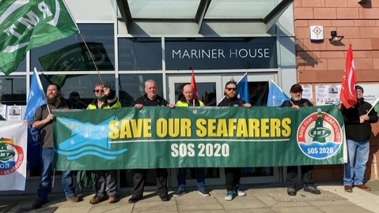 Protests have taken place in Scotland against the sacking of seafarers. Image: Nautilus International Image:Protests have taken place in Scotland against the sacking of seafarers. Image: Nautilus International