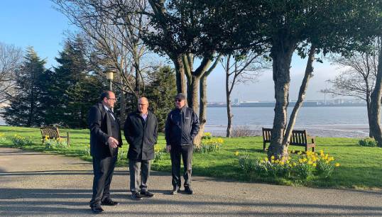 Mr Nowak (middle) on a tour of Nautilus Mariners' Park in Wallasey during Heart Unions Week with Mr Jones (left) and Mr Dickinson (right). Image: Nautilus International Image:Mr Nowak (middle) on a tour of Nautilus Mariners' Park in Wallasey during Heart Unions Week with Mr Jones (left) and Mr Dickinson (right). Image: Nautilus International