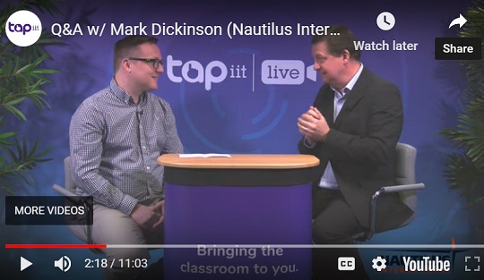 Mark Dickinson being interviewed on Tapiit Live Image:Mark Dickinson being interviewed on Tapiit Live