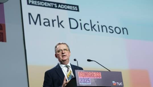 Nautilus general secretary Mark Dickinson during his President's Address at the opening of TUC Congress 2025. Image: Jess Hurd Image:Nautilus general secretary Mark Dickinson during his President's Address at the opening of TUC Congress 2025. Image: Jess Hurd