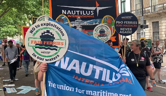Nautilus members and staff at the TUC 'We Demand Better' rally in central London. Image: Nautilus International Image:Nautilus members and staff at the TUC 'We Demand Better' rally in central London. Image: Nautilus International