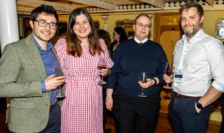 L-R Dinner guest Duncan Wannell with his Nautilus member partner Catherine Caseman and fellow members Nicky Boak and Daniel Askew Image:L-R Dinner guest Duncan Wannell with his Nautilus member partner Catherine Caseman and fellow members Nicky Boak and Daniel Askew