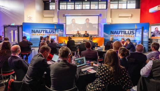 Nautilus general secretary Mark Dickinson and UK Branch Committee chair Iain MacKenzie leading the official Union business meeting on 23 November 2022 at the 2022 Nautilus International UK Branch Conference. All images: Brad Wakefield Image:Nautilus general secretary Mark Dickinson and UK Branch Committee chair Iain MacKenzie leading the official Union business meeting on 23 November 2022 at the 2022 Nautilus International UK Branch Conference. All images: Brad Wakefield