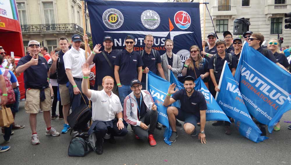 Members of the equality and diversity forum during a previous Pride event in London. Image:Members of the equality and diversity forum during a previous Pride event in London.