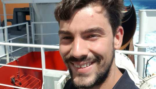 Alex van den Berg onboard his heavy lift cargo vessel the Pugnax. Images: Alex van den Berg Image:Alex van den Berg onboard his heavy lift cargo vessel the Pugnax. Images: Alex van den Berg