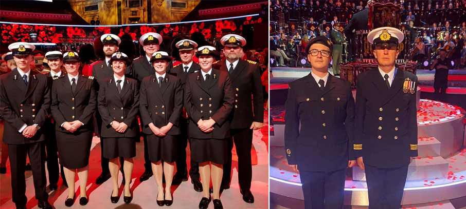 The Merchant Navy was also represented at the Festival of Remembrance at the Royal Albert Hall in London, by contingents from the Princess Cruises (left) and the RFA (right), as well as cadets from Warsash Maritime School. Images: Princess Cruises and RFA Image:The Merchant Navy was also represented at the Festival of Remembrance at the Royal Albert Hall in London, by contingents from the Princess Cruises (left) and the RFA (right), as well as cadets from Warsash Maritime School. Images: Princess Cruises and RFA