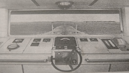 The Delft simulator, which used computer-controlled cameras to project ships, navigational marks and coastlines to give a 120-degree arc of visibility from the bridge. Image:The Delft simulator, which used computer-controlled cameras to project ships, navigational marks and coastlines to give a 120-degree arc of visibility from the bridge.
