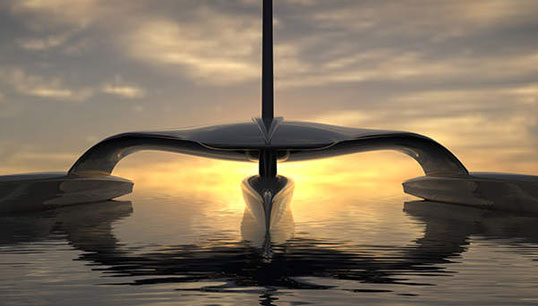The new unmanned robotic research ship Mayflower. Image: Shuttleworth Designs Image:The new unmanned robotic research ship Mayflower. Image: Shuttleworth Designs