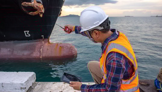 A survey and inspection of the safety berthing of a vessel . Image: Iam Anupong/Getty Images Image:A survey and inspection of the safety berthing of a vessel . Image: Iam Anupong/Getty Images