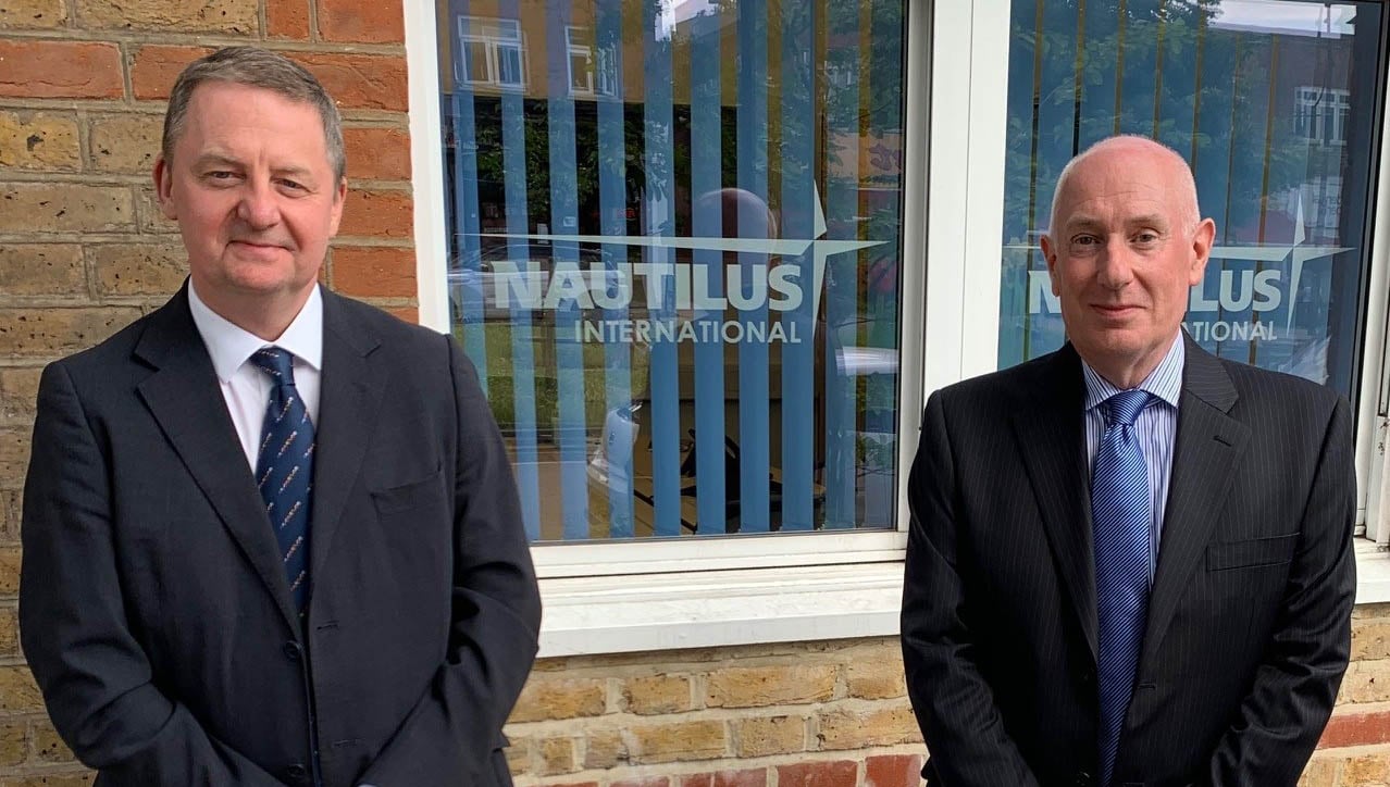 L_R: Nautilus general secretary Mark Dickinson and Commodore David Eagles at Nautilus HQ. Image:L_R: Nautilus general secretary Mark Dickinson and Commodore David Eagles at Nautilus HQ.