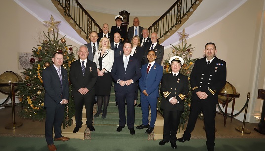 The 2021 Merchant Navy Medal awardees. From left to right. Rear: Mr Roy Leslie Glencross, Captain John L. David, Mr Simon Jeremy (Jebb) Kitchen, Captain Brian Cushing. Second row: Dr Phillip Belcher, Chief Mate Christopher Scothern, Ms Claire Womersley, Captain Bryan Jennings. Front: Mr Ian Kelly, Mr Gordon Foot, Captain Susan Thomson, Maritime Minister Robert Courts MP, Captain Vishal Kumar, Captain Eric Smith, Mr Paul Owen. Image: Mark Dalton Image:The 2021 Merchant Navy Medal awardees. From left to right. Rear: Mr Roy Leslie Glencross, Captain John L. David, Mr Simon Jeremy (Jebb) Kitchen, Captain Brian Cushing. Second row: Dr Phillip Belcher, Chief Mate Christopher Scothern, Ms Claire Womersley, Captain Bryan Jennings. Front: Mr Ian Kelly, Mr Gordon Foot, Captain Susan Thomson, Maritime Minister Robert Courts MP, Captain Vishal Kumar, Captain Eric Smith, Mr Paul Owen. Image: Mark Dalton