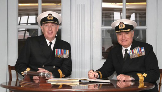 New RFA Commodore David Eagles takes over from Commodore Duncan Lamb. Image: RFA Image:New RFA Commodore David Eagles takes over from Commodore Duncan Lamb. Image: RFA