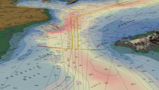 Seabed mapping – hydrography: building a more integrated understanding of the ocean and how we use it. Image: UK Hydrographic Office
Image:Seabed mapping – hydrography: building a more integrated understanding of the ocean and how we use it. Image: UK Hydrographic Office