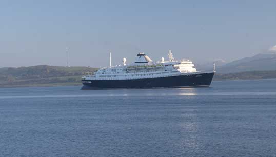 Cruiseship Astoria on a visit to Scotland in 2019. Image: Twitter: Gregor Roach Image:Cruiseship Astoria on a visit to Scotland in 2019. Image: Twitter: Gregor Roach