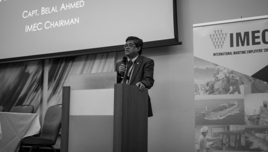 International Maritime Employers' Council chairman Captain Belal Ahmed signed the letter on behalf of the JNG. Image: IMEC Image:International Maritime Employers' Council chairman Captain Belal Ahmed signed the letter on behalf of the JNG. Image: IMEC