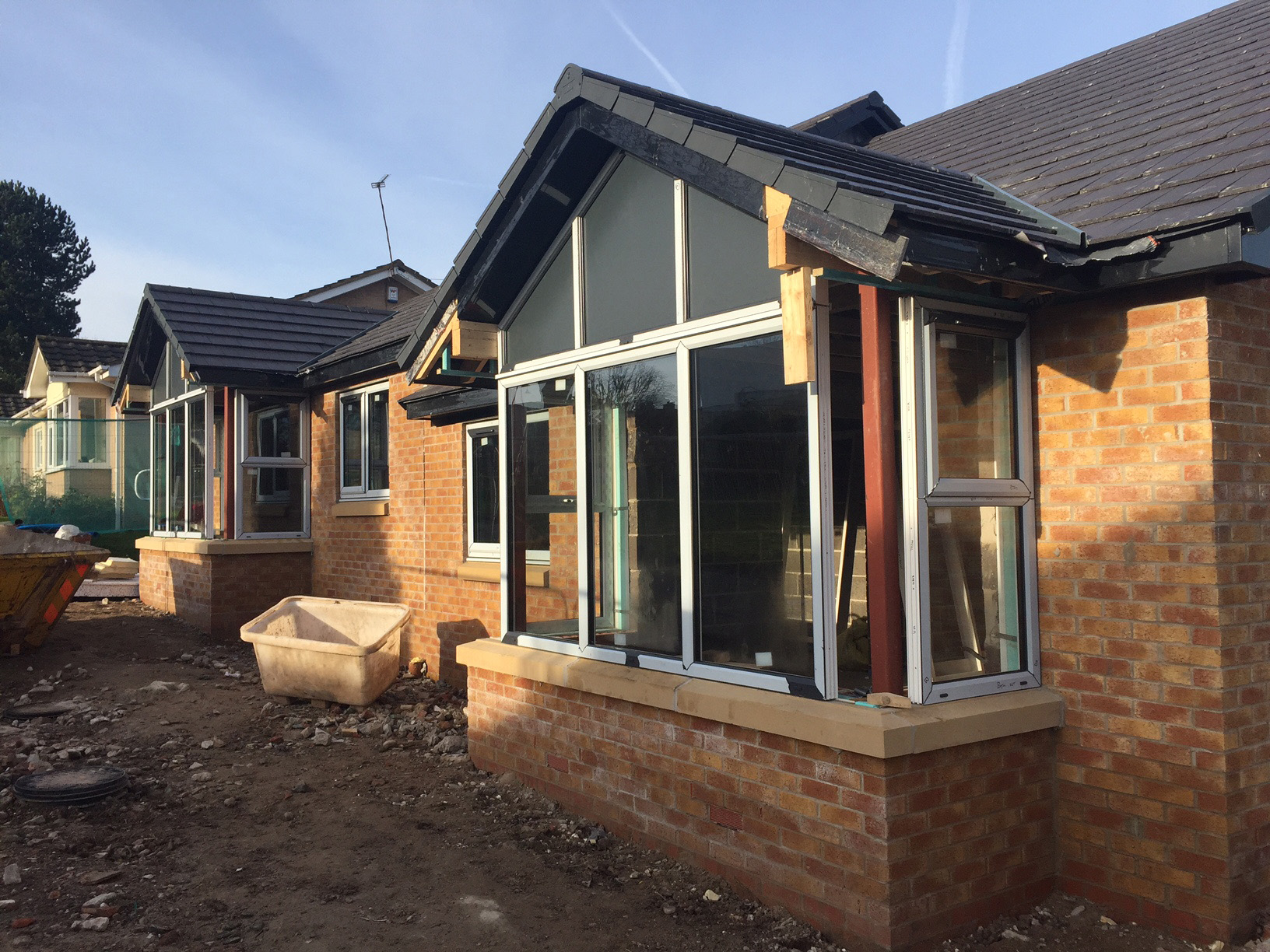 The two new bungalows at Mariners’ Park which are due to be ready for occupation in May. Image:The two new bungalows at Mariners’ Park which are due to be ready for occupation in May.