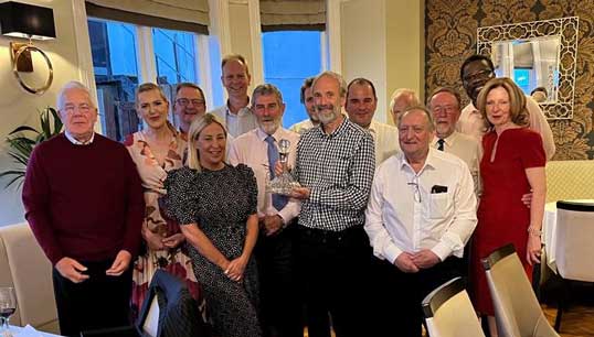 Mick Howarth, middle, during a farewell event for his retirement as Nautilus Welfare Fund manager. Image: Nautilus International Image:Mick Howarth, middle, during a farewell event for his retirement as Nautilus Welfare Fund manager. Image: Nautilus International