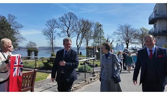 Nautilus director of welfare and care Andy Jones (right) escorts HRH The Princess Royal on a tour of Mariners' Park. Image:Nautilus director of welfare and care Andy Jones (right) escorts HRH The Princess Royal on a tour of Mariners' Park.