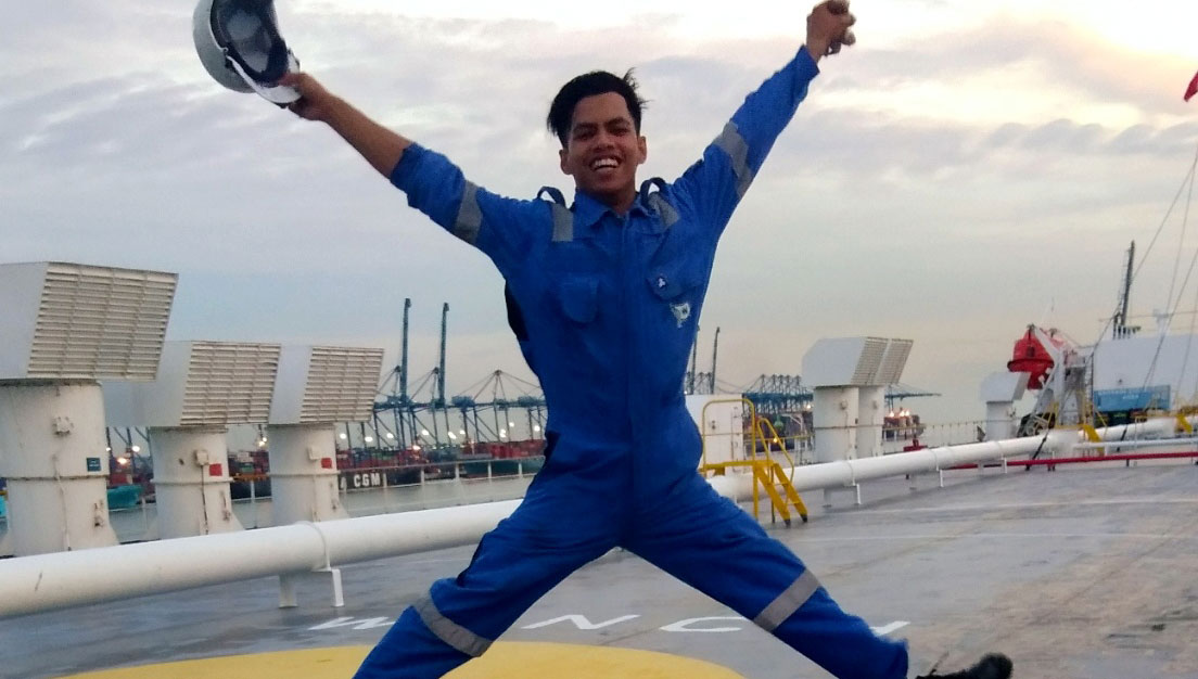Nautilus member Zakaria Baharom jumps for joy Image:Nautilus member Zakaria Baharom jumps for joy