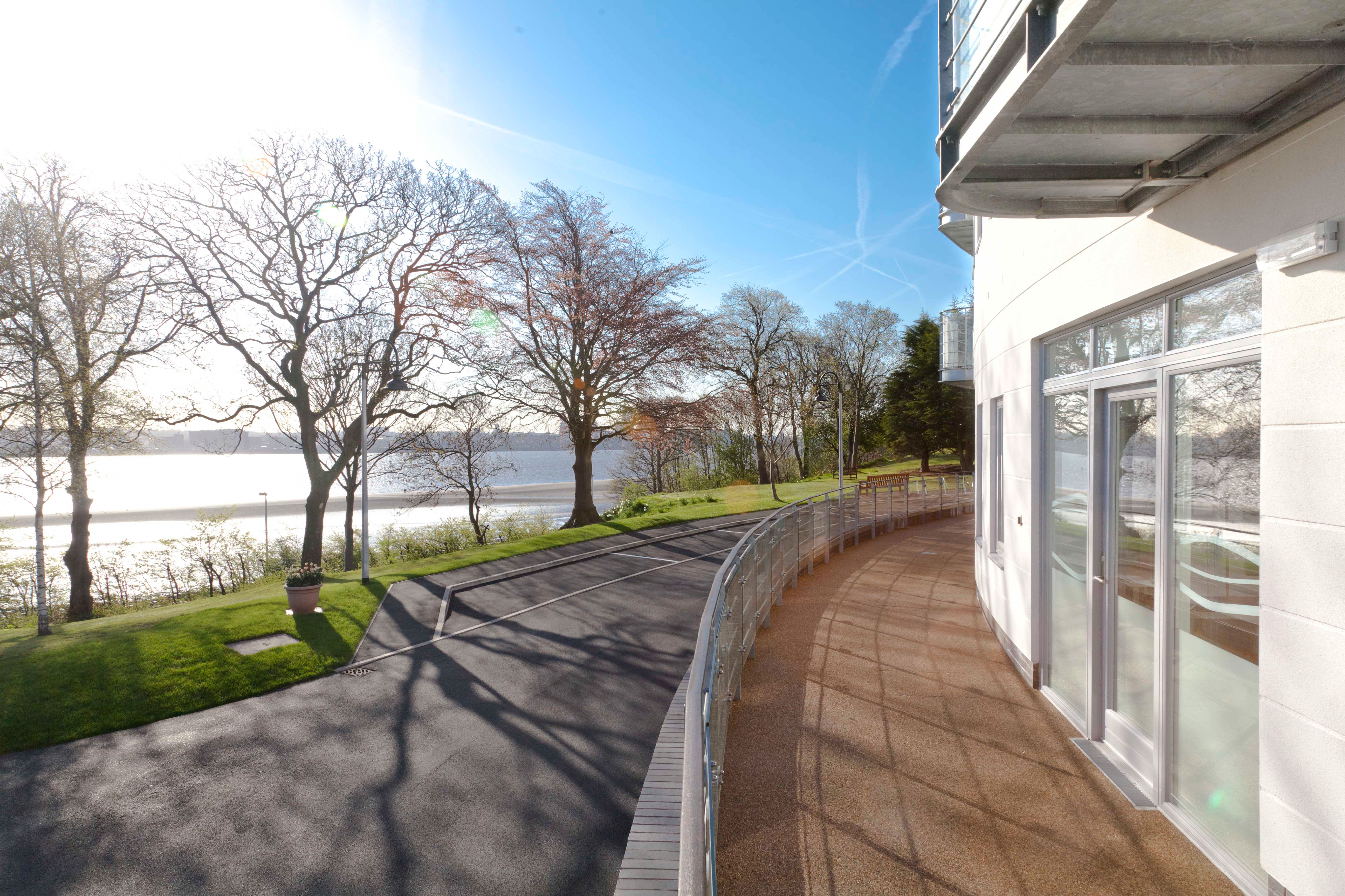 Views of the River Mersey from the Trinity House Hub apartments at Mariners' Park. Image:Views of the River Mersey from the Trinity House Hub apartments at Mariners' Park.