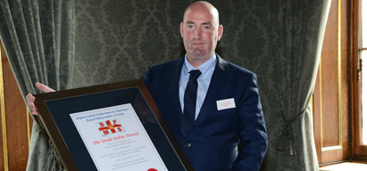 The Emile Robin Award was received by Lewis Mulhearn, skipper of Galwad y Mor. Image:The Emile Robin Award was received by Lewis Mulhearn, skipper of Galwad y Mor.