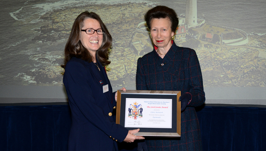 SMS Patron HRH The Princess Royal presenting Claire McIntosh of the Fisherman's Mission in the Pacific Islands with the Lord Lewin Award. Images: Shipwrecked Mariners' Society Image:SMS Patron HRH The Princess Royal presenting Claire McIntosh of the Fisherman's Mission in the Pacific Islands with the Lord Lewin Award. Images: Shipwrecked Mariners' Society
