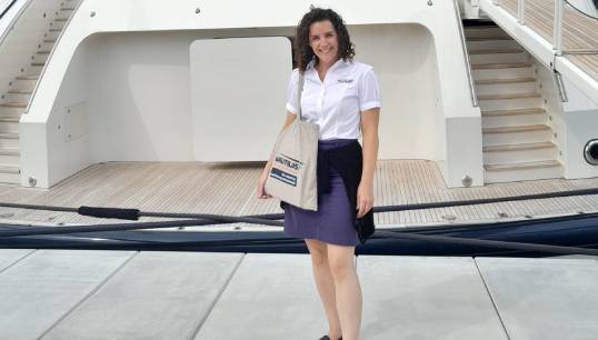 Nautilus strategic organiser Laura Molineux at the Monaco Yacht Show 2022. Image: Nautilus International Image:Nautilus strategic organiser Laura Molineux at the Monaco Yacht Show 2022. Image: Nautilus International