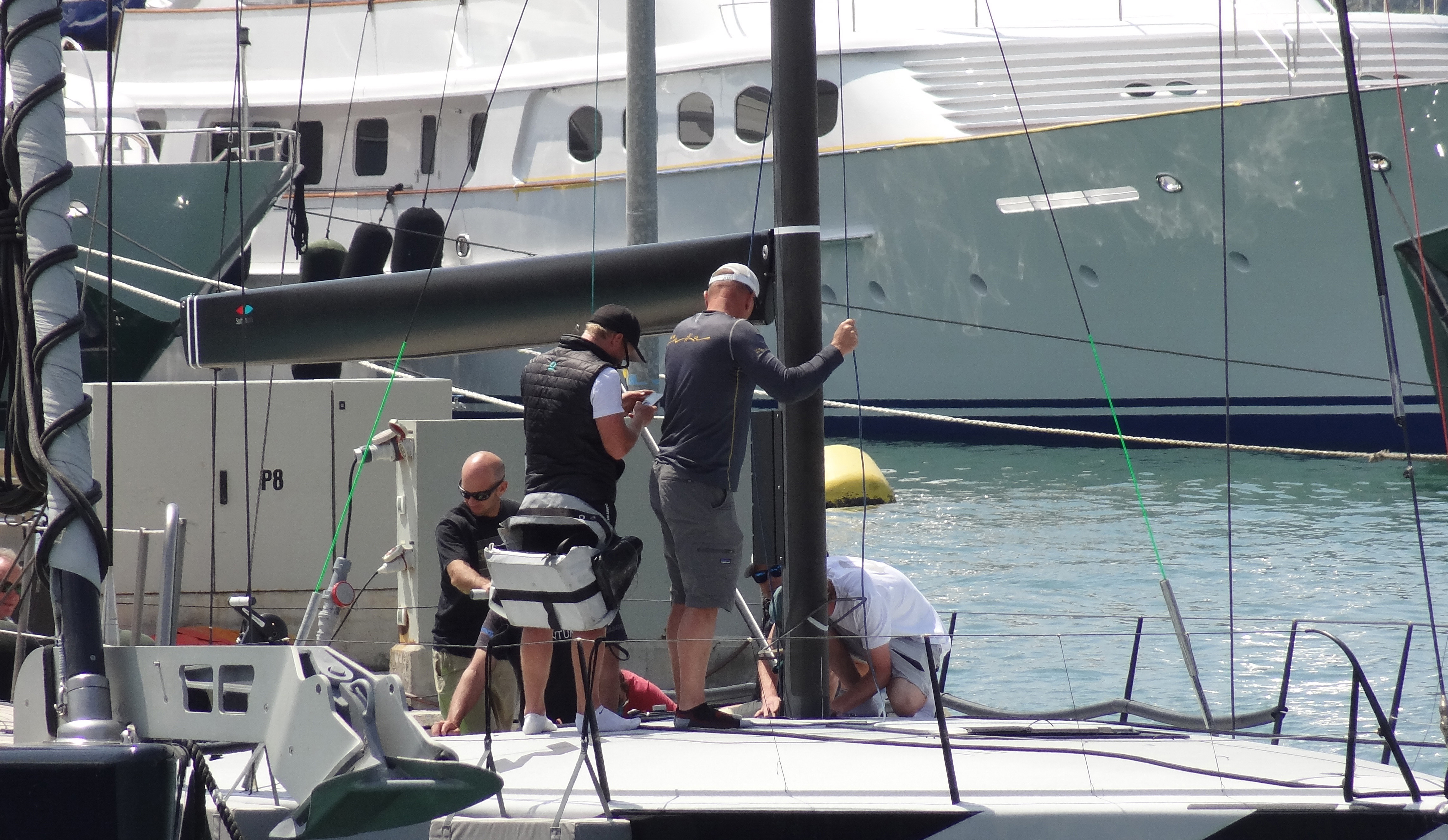 Yacht crew at work: Many crew are facing a tough season with Covid-19 restrictions expected to curtail job opportunities. Image: Danny McGowan Image:Yacht crew at work: Many crew are facing a tough season with Covid-19 restrictions expected to curtail job opportunities. Image: Danny McGowan