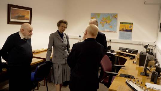 HRH The Princess Royal meeting members of the Mariners' Park radio society in April 2025, when she came to open a new building at the Park. Image: Nautilus International Image:HRH The Princess Royal meeting members of the Mariners' Park radio society in April 2025, when she came to open a new building at the Park. Image: Nautilus International